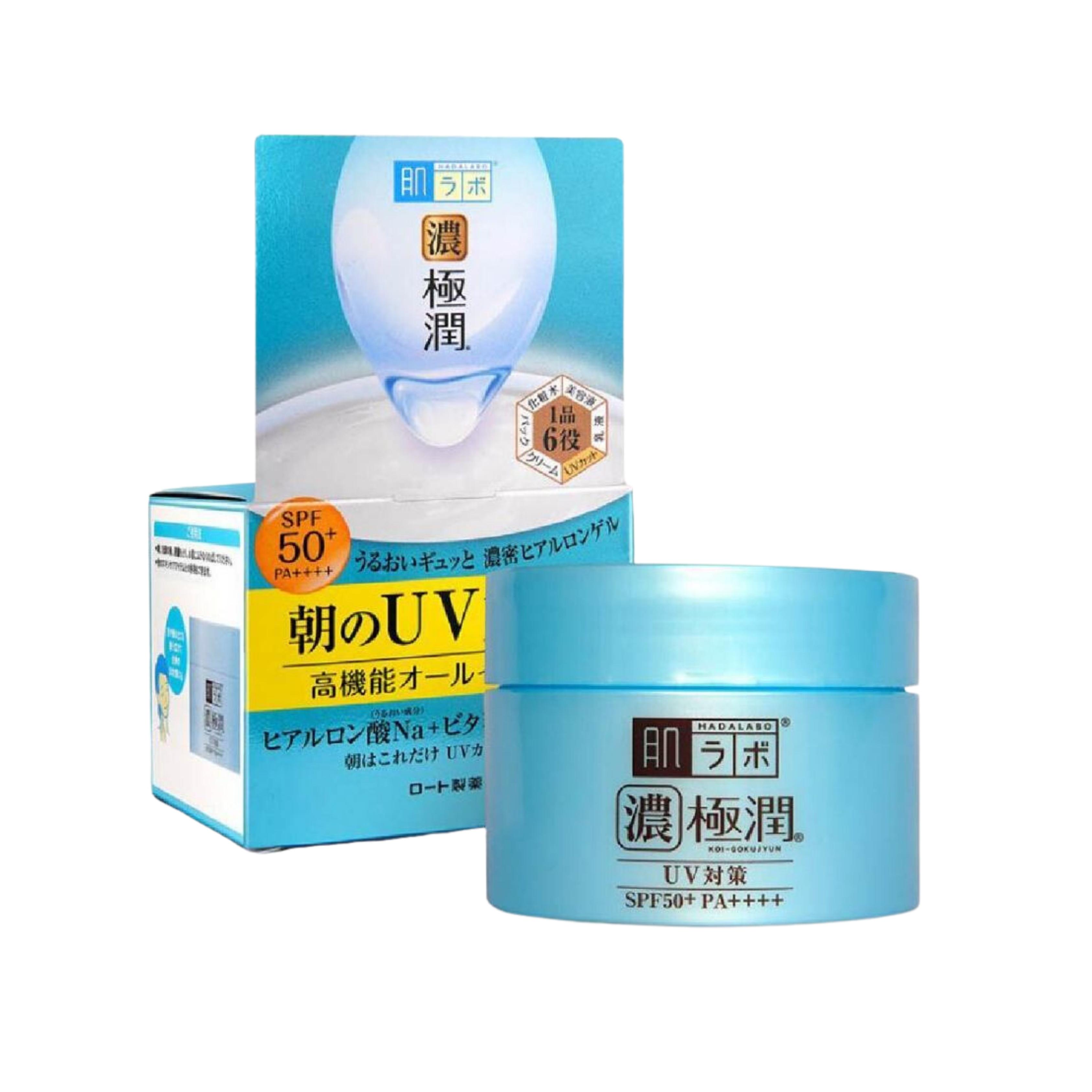 HADA LABO Koi-Gokujyun UV White Gel apsauginis gelis nuo saulės SPF50+ PA++++